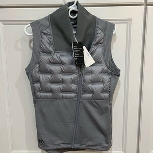 Grey puffer vest